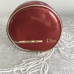 Christian Dior Parfums Red Small Round Cosmetics Case